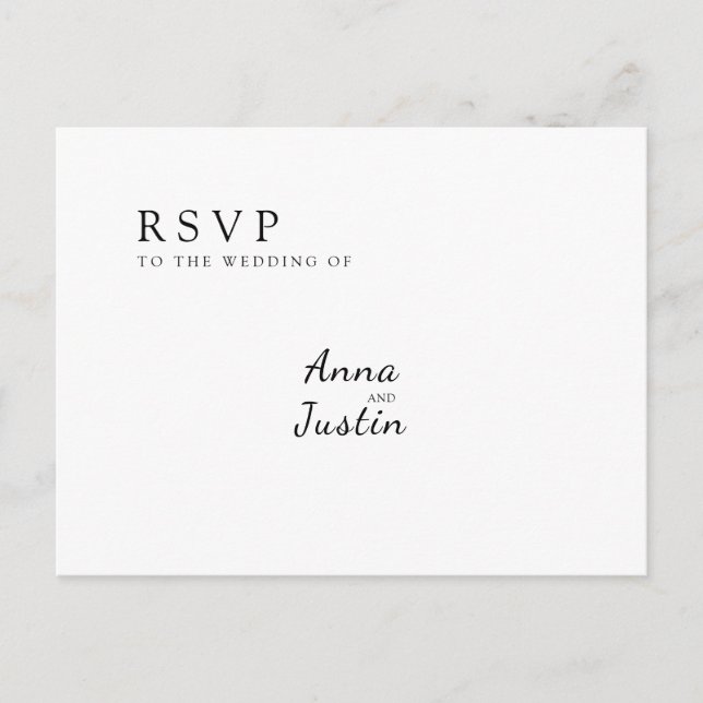 RSVP de postal (Anverso)