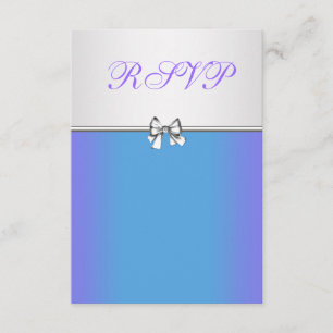 RSVP de Quinceañera azul morado y verde teñido