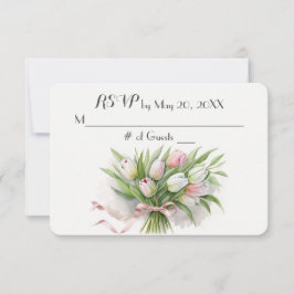 RSVP de ramo nupcial de tulipanes