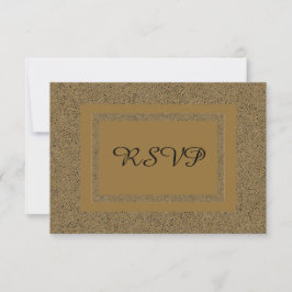 RSVP de resumen elegante simple y dorado