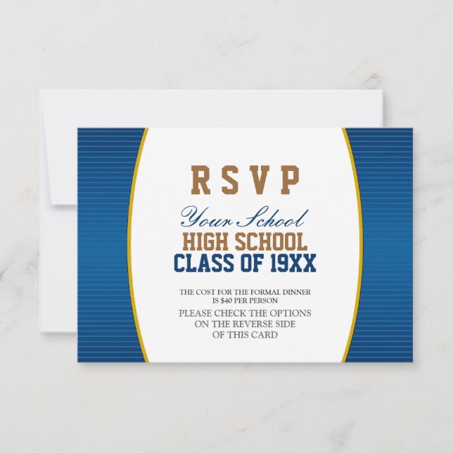 RSVP de Reunión de Clase personalizable (Anverso)