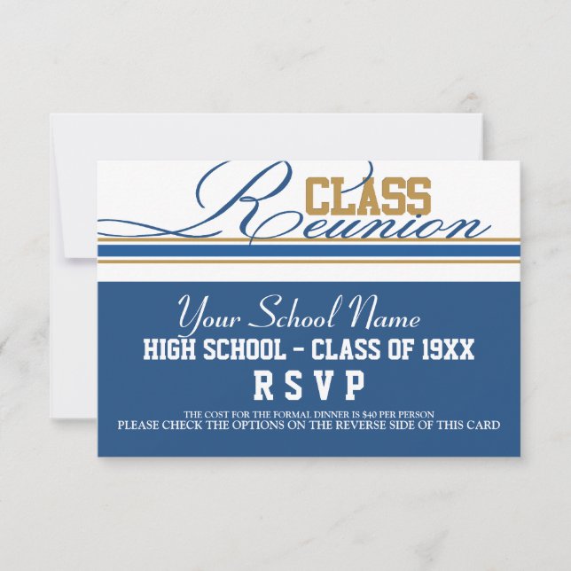RSVP de Reunión de Clase personalizable (Anverso)