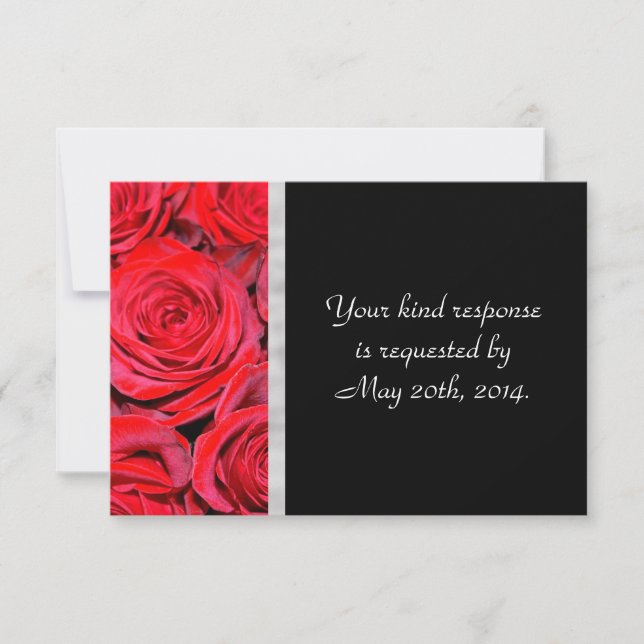 RSVP de rosas negras y rojas (Anverso)