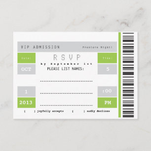 RSVP de Stub de boletos de concierto
