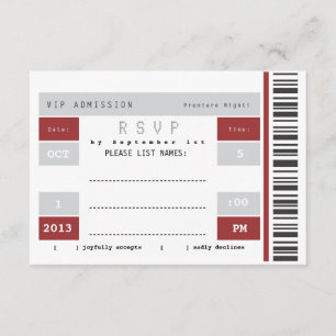 RSVP de Stub de boletos de concierto