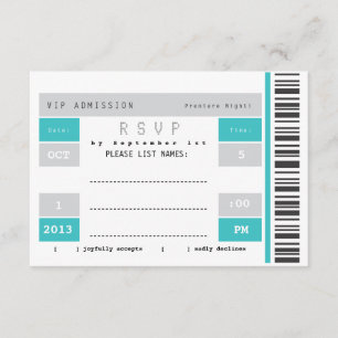 RSVP de Stub de boletos de concierto