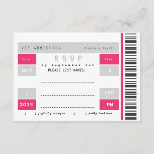 RSVP de Stub de boletos de concierto