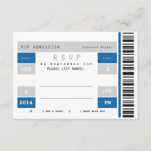 RSVP de Stub de boletos de concierto