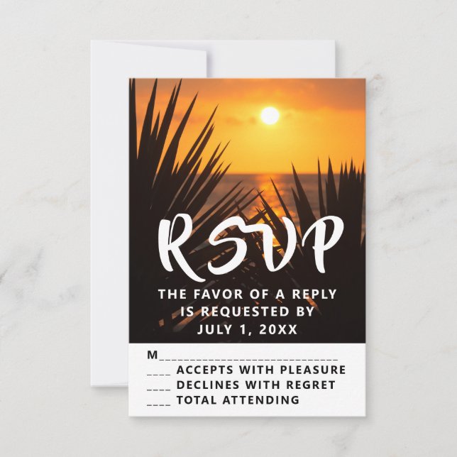 RSVP de Sunset (Anverso)