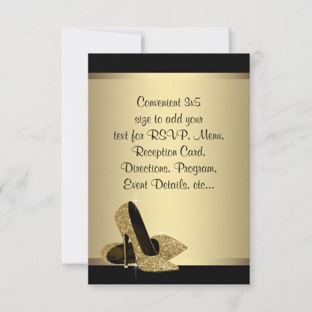RSVP de tacones altos de oro negro (Anverso)