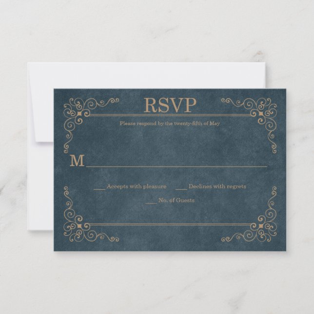 RSVP de Tan Chalkboard de la Marina Rusa | (Anverso)