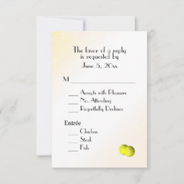 RSVP de Tennis con opción de menú