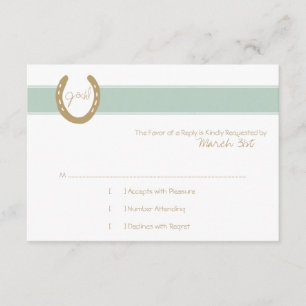 RSVP de zapatos de caballo con tema ecuestre