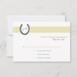 RSVP de zapatos de caballo con tema ecuestre
