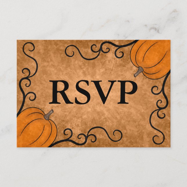 RSVP del Día de Acción de Gracias de otoño (Anverso)