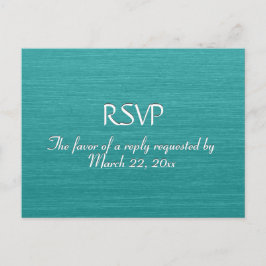 RSVP del menú azul Verde azulado cepillado