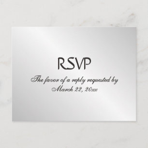 RSVP del menú de plata
