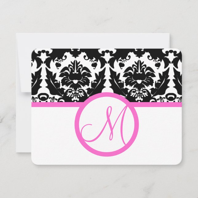 RSVP del trazo rosa brillante del giratorio del co (Anverso)