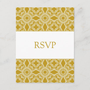 RSVP dorada/blanca de dos lados