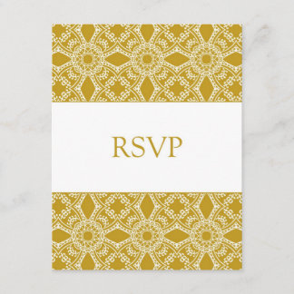 RSVP dorada/blanca de dos lados