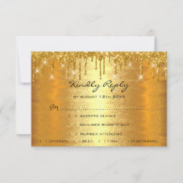 RSVP Drips Gold Spark Boda Aniversario Lux