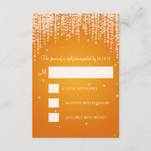 RSVP Dulce Dieciséis Fiestas Naranja Dazzle Noctur