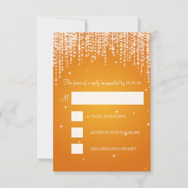 RSVP Dulce Dieciséis Fiestas Naranja Dazzle Noctur (Anverso)
