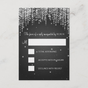 RSVP Dulce Dieciséis Fiestas Nocturna Dazzle Negro