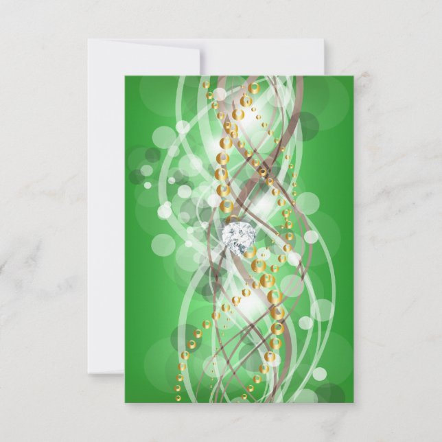 RSVP Elegant Lime Green Gold Jewal Fiesta (Anverso)