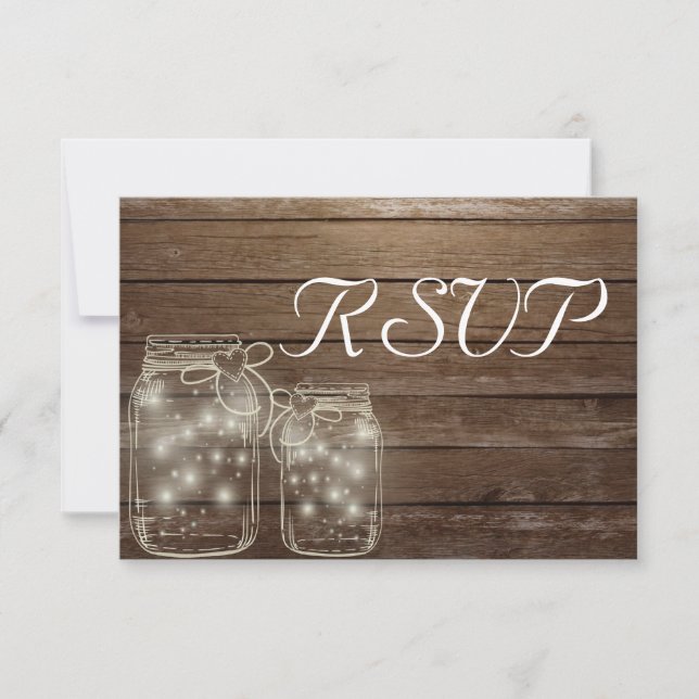 RSVP Elegant Rustic Mason Jar Luces a juego (Anverso)