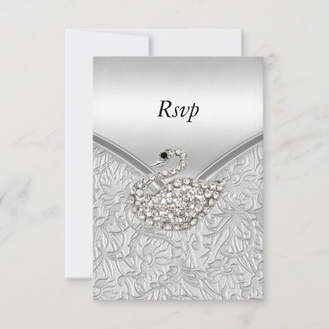 RSVP Elegante Cisne Blanco Fiesta de Cumpleaños Pl (Anverso)