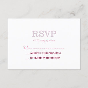 RSVP elegante de lavanda blanca