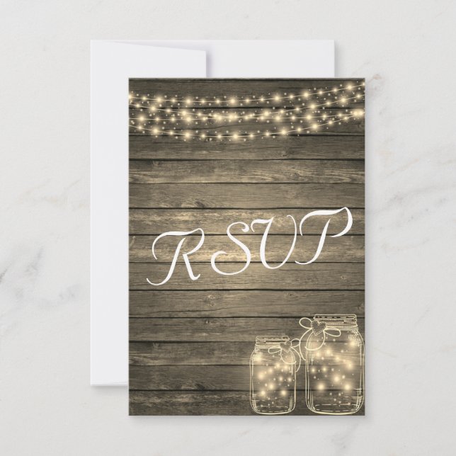 RSVP Elegante Mason Jar Luces Rústicas (Anverso)