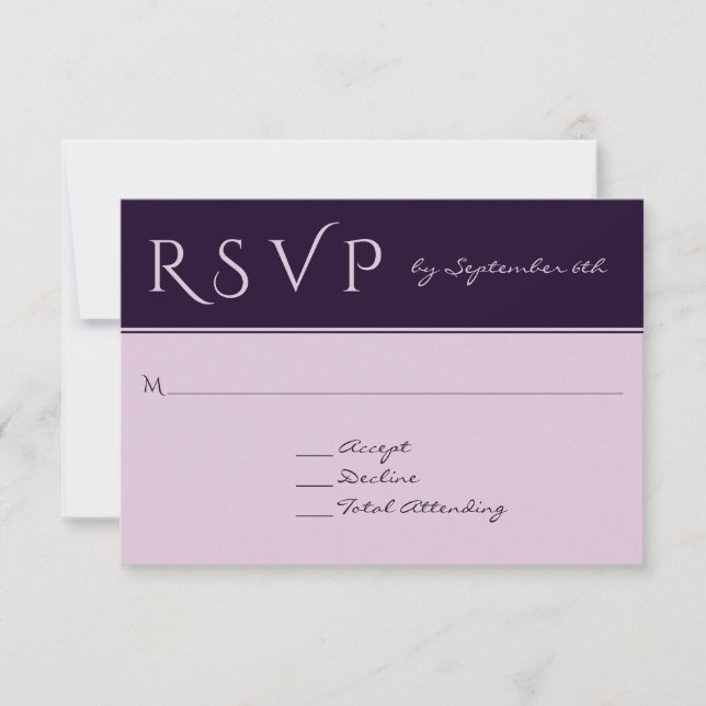 RSVP Elegante Pluma Oscura Respuesta Boda Asequibl (Anverso)