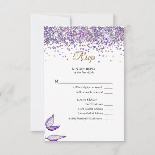 RSVP Elegante Purpurina y follaje púrpura