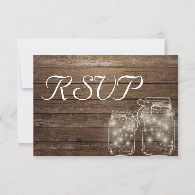 RSVP Elegante Rústico Mason Jar Lights (Anverso)