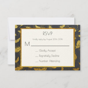 RSVP Elegante Y Moda De Pescado Negro Y Oro