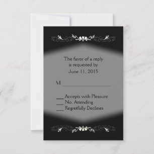 RSVP en blanco y negro