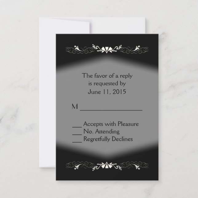 RSVP en blanco y negro (Anverso)