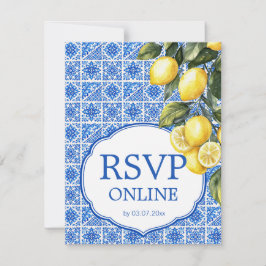 🌈  RSVP en línea + QR Azul & Limone Romance