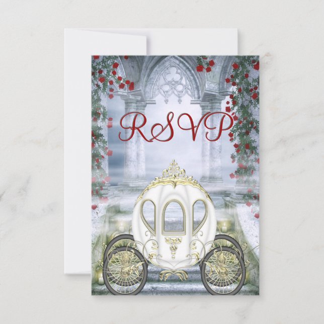 RSVP encantada de portadora de princesa blanca (Anverso)