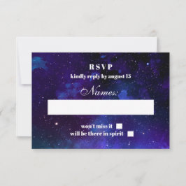 RSVP espacial. Estrellas de la noche. Boda moderna