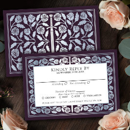 RSVP Espada de Plata Medieval Berenjena para Boda