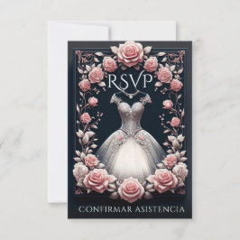 RSVP Española Quinceañera Rosas