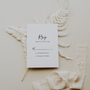 RSVP española simple Minimalista