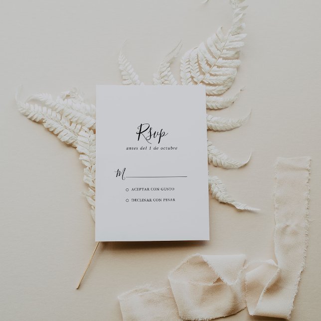 RSVP española simple Minimalista (Subido por el creador)