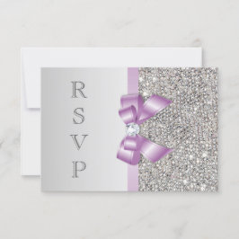 RSVP Faux Silver Secuencias Lilac Bow