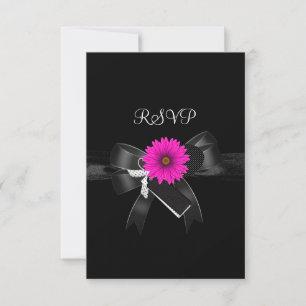 RSVP Fiesta Lazo Floral Negro Blanco Rosa