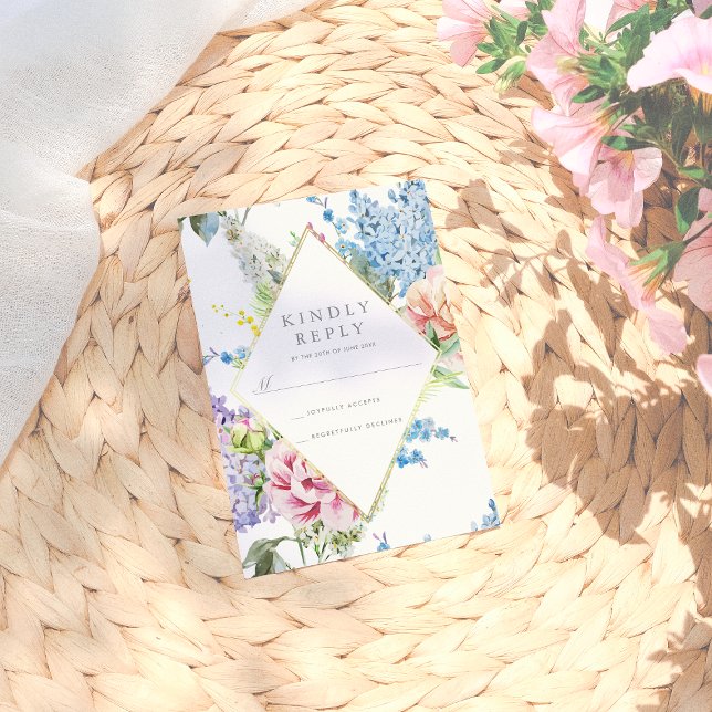 RSVP | Flor de color azul y púrpura con oro (Subido por el creador)