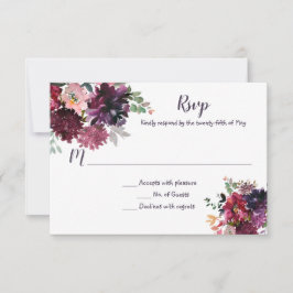 RSVP Floral Acuarela Boho Rústico